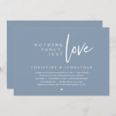 Weddenschap, niets Fancy, gewoon liefde Kaart (Voorkant / Achterkant)