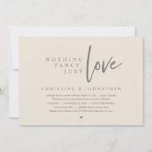Weddenschap, niets Fancy, gewoon liefde Kaart (Voorkant)