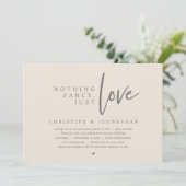 Weddenschap, niets Fancy, gewoon liefde Kaart (Staand voorkant)