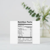 Weddenschap of Jubileum Sweet Funny Nutrition Labe Briefkaart (Staand voorkant)