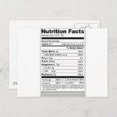 Weddenschap of Jubileum Sweet Funny Nutrition Labe Briefkaart (Voorkant / Achterkant)