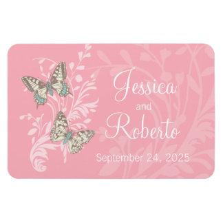 Weddenschap om de datum te bewaren die de vlinder  magneet