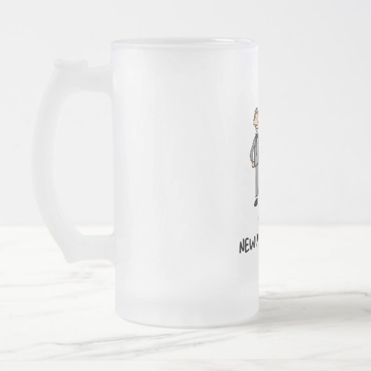 Weddenschap - onder nieuw beheer matglas bierpul (Links)