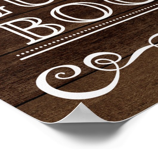 Weddenschap - Onderteken ons Guestbook Rustic Wedd Poster