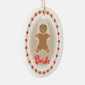 Weddenschap - ontbijtbride keramisch ornament (Rechts)