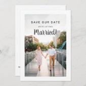 Weddenschap Opslaan Datum 2 Foto achterzijde Eigen Save The Date (Voorkant / Achterkant)