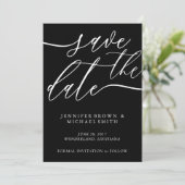 Weddenschap Opslaan Datum Aangepaste fotokalligraf Save The Date (Staand voorkant)
