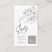 Weddenschap oranje bloesfoto met QR bruiloft Informatiekaartje (Voorkant)