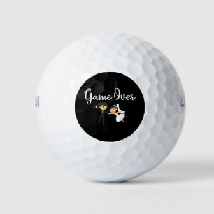 Weddenschap over bride en bruid - Gift Idee Golfballen