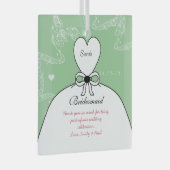 Weddenschap over bruidsmeisje - kies kleur glas ornament (Voorkant Rechts)