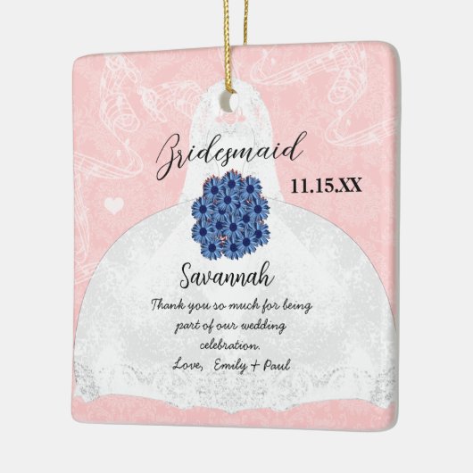 Weddenschap over bruidsmeisje - kies kleur keramisch ornament (Links)