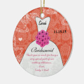 Weddenschap over bruidsmeisje - kies kleur keramisch ornament (Links)