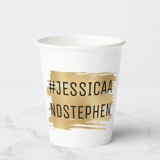 Weddenschap over het WK Elegant Golds Papieren Bekers (Achterkant)