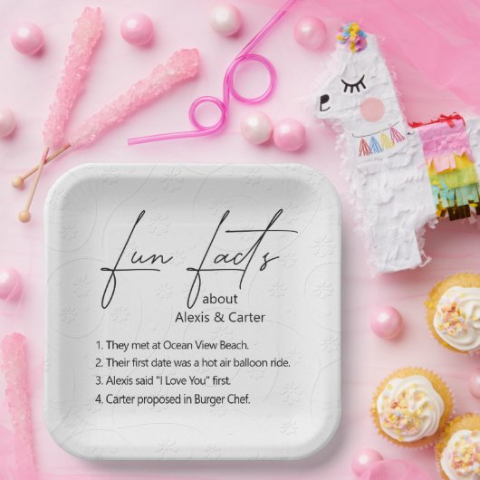 Weddenschap over ingegraven flora papieren bordje (Feest)