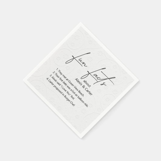 Weddenschap over ingegraven Floral design Servet (Hoek)