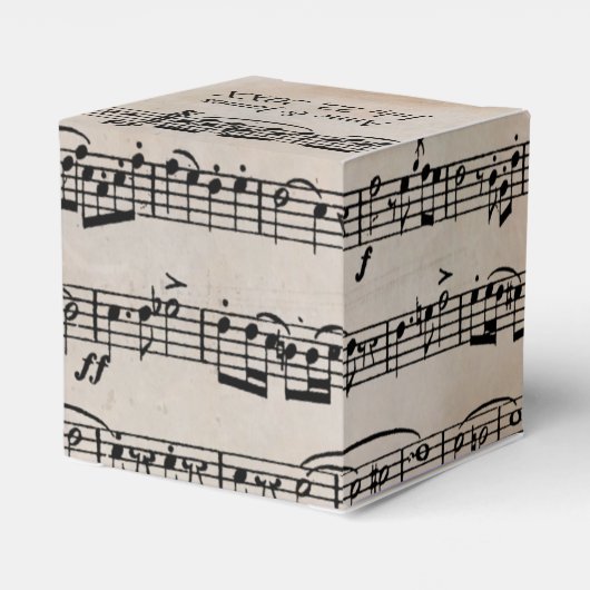 Weddenschap over muziek op  papier bedankdoosjes (Achterkant)