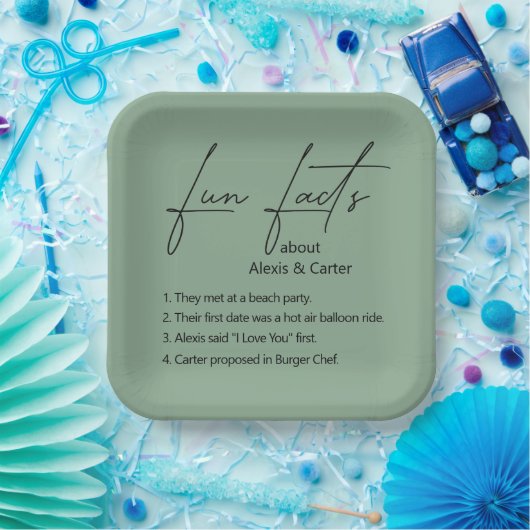 Weddenschap over Sage Green Papieren Bordje (Feest)