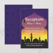 Weddenschap Paarse Arabische Nacht Kaarten (Voorkant / Achterkant)