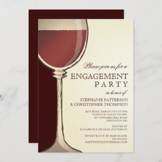 Weddenschap Pagdenschap Geoudeerde Wijn Kaart (Voorkant / Achterkant)