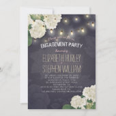 Weddenschap PARTIJ Hydrangeas String Lights Kaart (Voorkant)