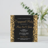 Weddenschap PARTIJ Sparkles Gold Kaart (Staand voorkant)