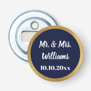 Weddenschap-partij voor Gold Faux-grens Button Flesopener