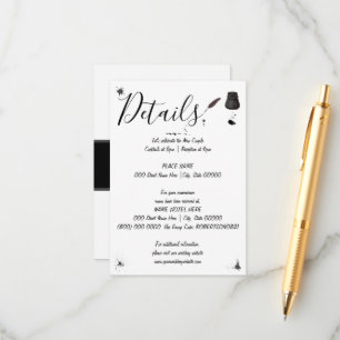 Weddenschap Pen & Inkwell Kleine details Informatiekaartje