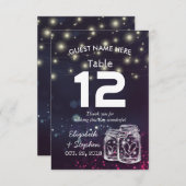 Weddenschap Plaats Tafelnummer Mason Jar Light (Voorkant / Achterkant)