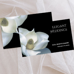 Weddenschap Planner Elegant Magnolia Black & White Visitekaartje