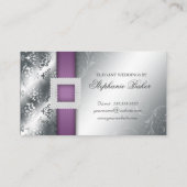 Weddenschap Planner Jewel Paarse Silver Visitekaartje (Achterkant)