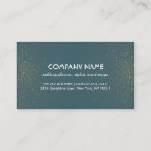 Weddenschap Planner Makeup Artiest Green & Gold Fl Visitekaartje (Achterkant)