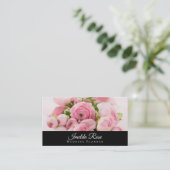 Weddenschap Planner Roze Rose Bouquet Visitekaartje (Staand voorkant)