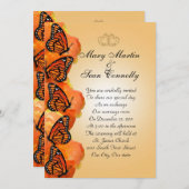 Weddenschap-pleistermonarch Butterflies Kaart (Voorkant / Achterkant)