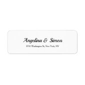 Weddenschap Professional Creative Elegant Handwrit Etiket (Voorkant)