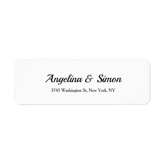 Weddenschap Professional Creative Elegant Handwrit Etiket (Voorkant)