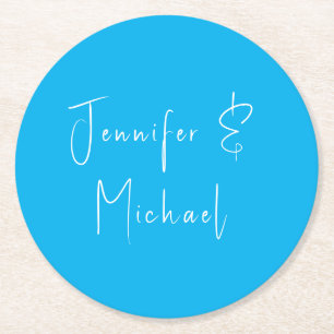 Weddenschap Professional Klassieke hemel blauw Ronde Kartonnen Onderzetter