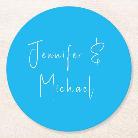 Weddenschap Professional Klassieke hemel blauw Ronde Kartonnen Onderzetter (Voorkant)