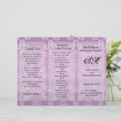 Weddenschap Programma Roze Floral Flyer (Staand voorkant)