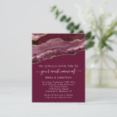 Weddenschap QR Code Burgundy Gold Marble (Staand voorkant)