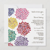 Weddenschap Rainbow Blossom Aangepaste uitnodiging (Achterkant)
