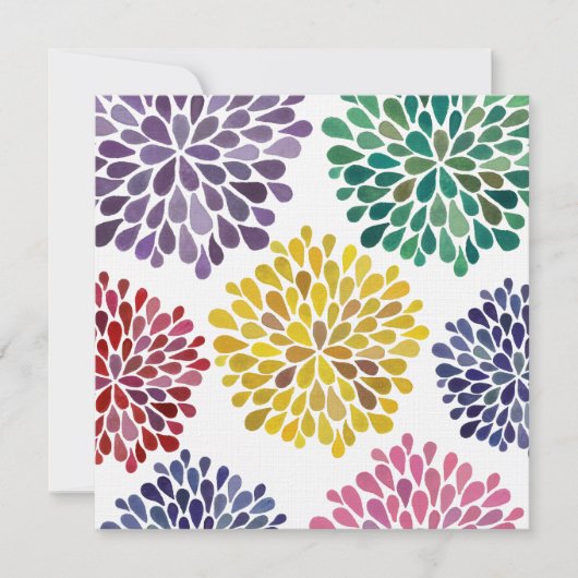 Weddenschap Rainbow Blossom Aangepaste uitnodiging (Voorkant)