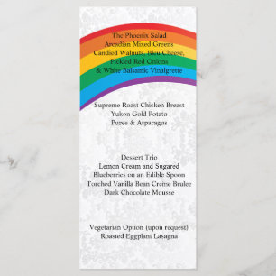 Weddenschap Rainbow Gay Menu