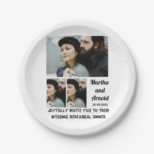 Weddenschap repetitie Aangepast 3 Foto collage Papieren Bordje
