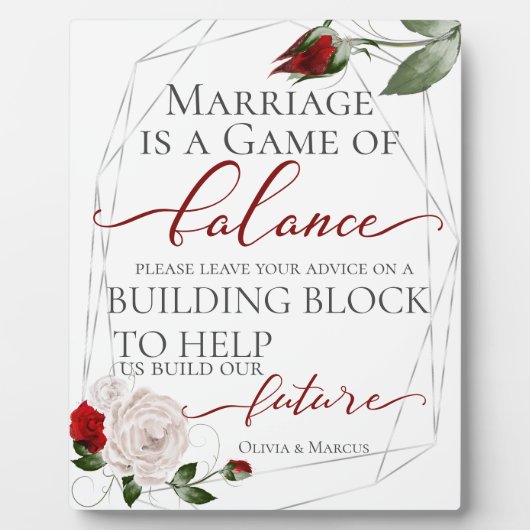 Weddenschap Request Building Block Dusty Blush Fotoplaat (Voorkant)