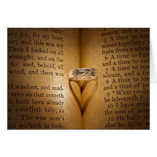 Weddenschap Ring Shadow op Bijbel