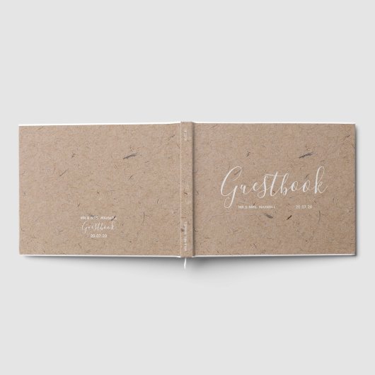 Weddenschap | Robuust kraftpapier Gastenboek (Volledig)