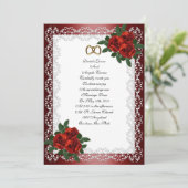 Weddenschap Rode rozen Kaart (Staand voorkant)