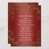 Weddenschap rood en goud kaart (Voorkant / Achterkant)
