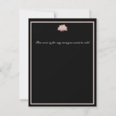 Weddenschap Roos Gold Floral Modern Black Change / Save The Date (Achterkant)