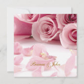 Weddenschap Roses Elegant Kaart (Voorkant)
